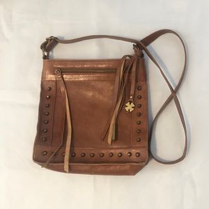 Lucky Brand Brown Leather Boho Cross Body Bag Purse
